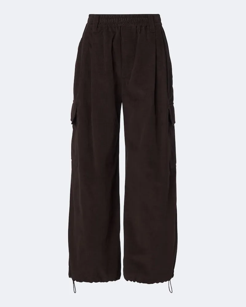 Brunello Cucinelli Weite Hose aus Cord Braun