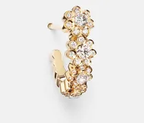 Ohrringe Petite Boucle De Fleurs aus 18kt Gelbgold mit Diamanten