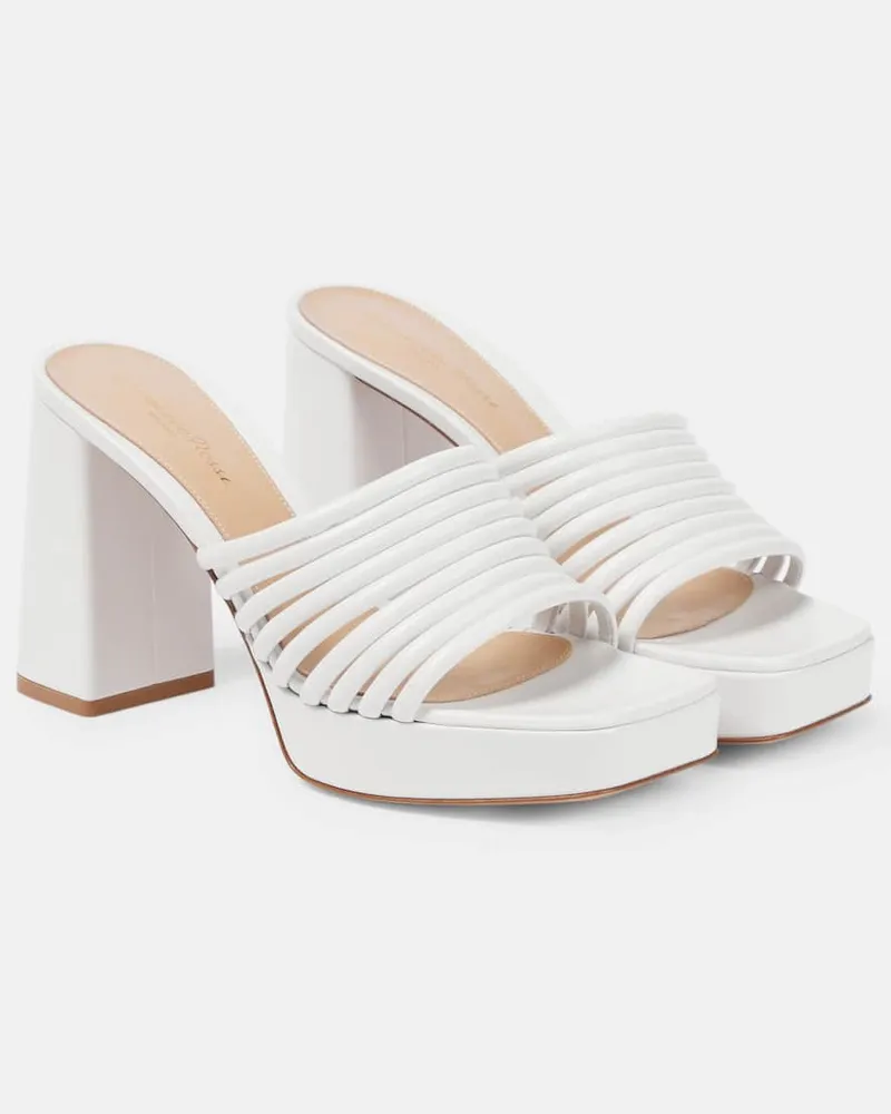 Gianvito Rossi Sandalen Lena 95 aus Leder Weiß