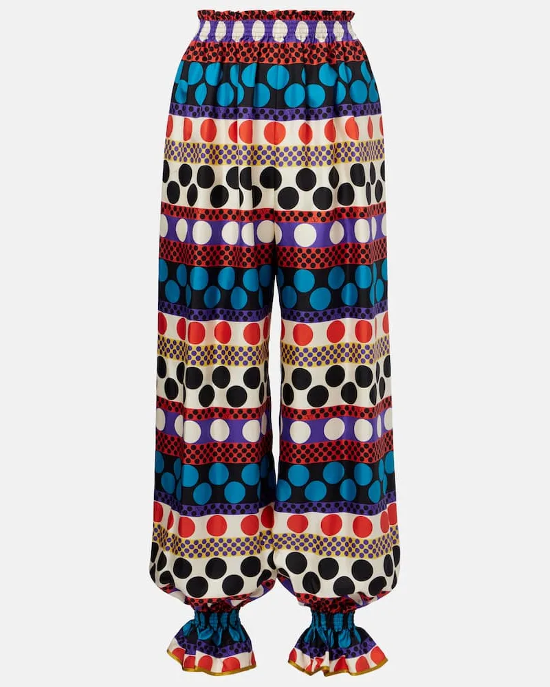 Valentino Garavani Bedruckte Culottes Escape aus Seide Multicolor