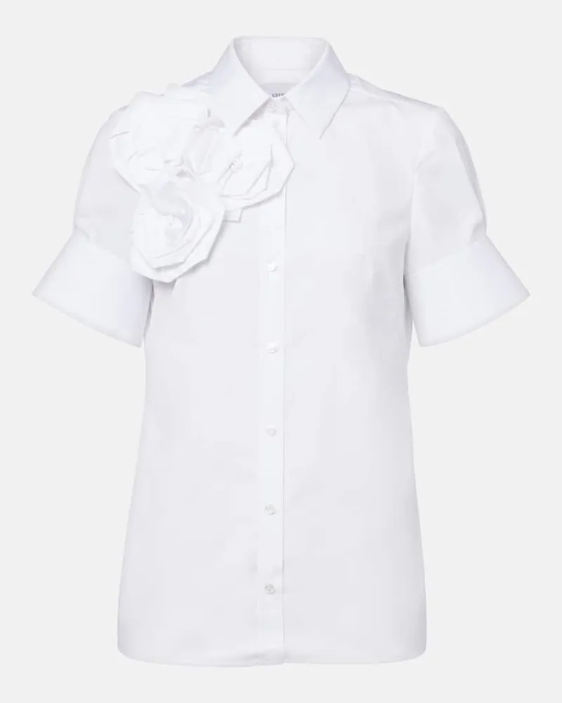 Erdem Bluse aus Baumwolle Weiß