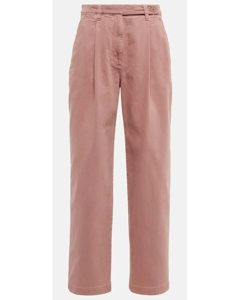 Brunello Cucinelli High-Rise Straight Jeans Pink