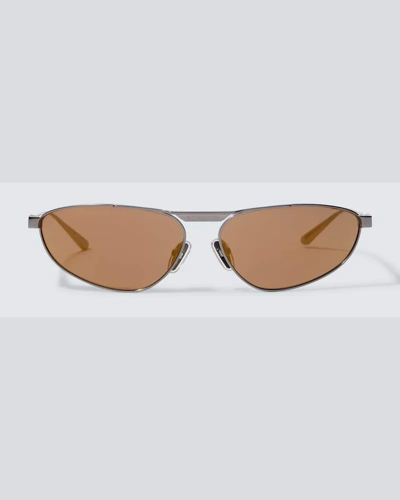 Balenciaga Ovale Sonnenbrille Gelb