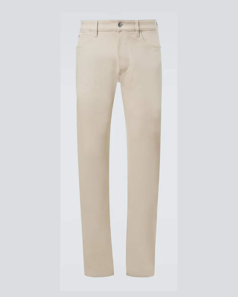 Loro Piana Gerade Hose aus Baumwolle Beige