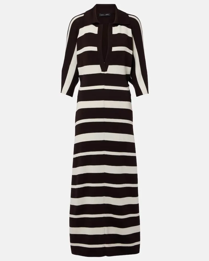 Proenza Schouler Maxikleid Solana aus Wolle und Seide Braun