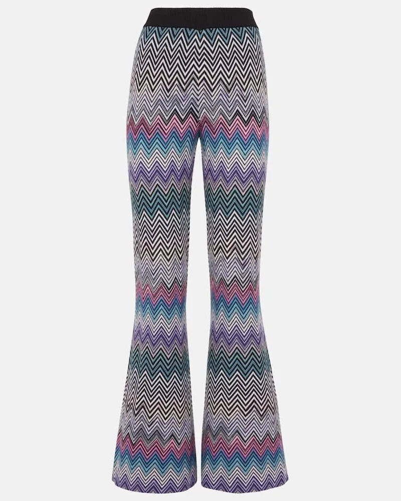 Missoni Schlaghose aus Häkelstrick Multicolor