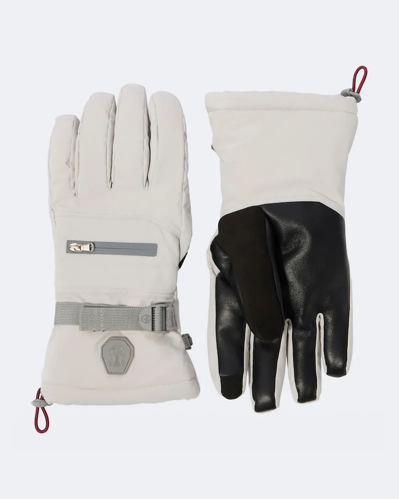 Brunello Cucinelli Skihandschuhe mit Leder Weiß