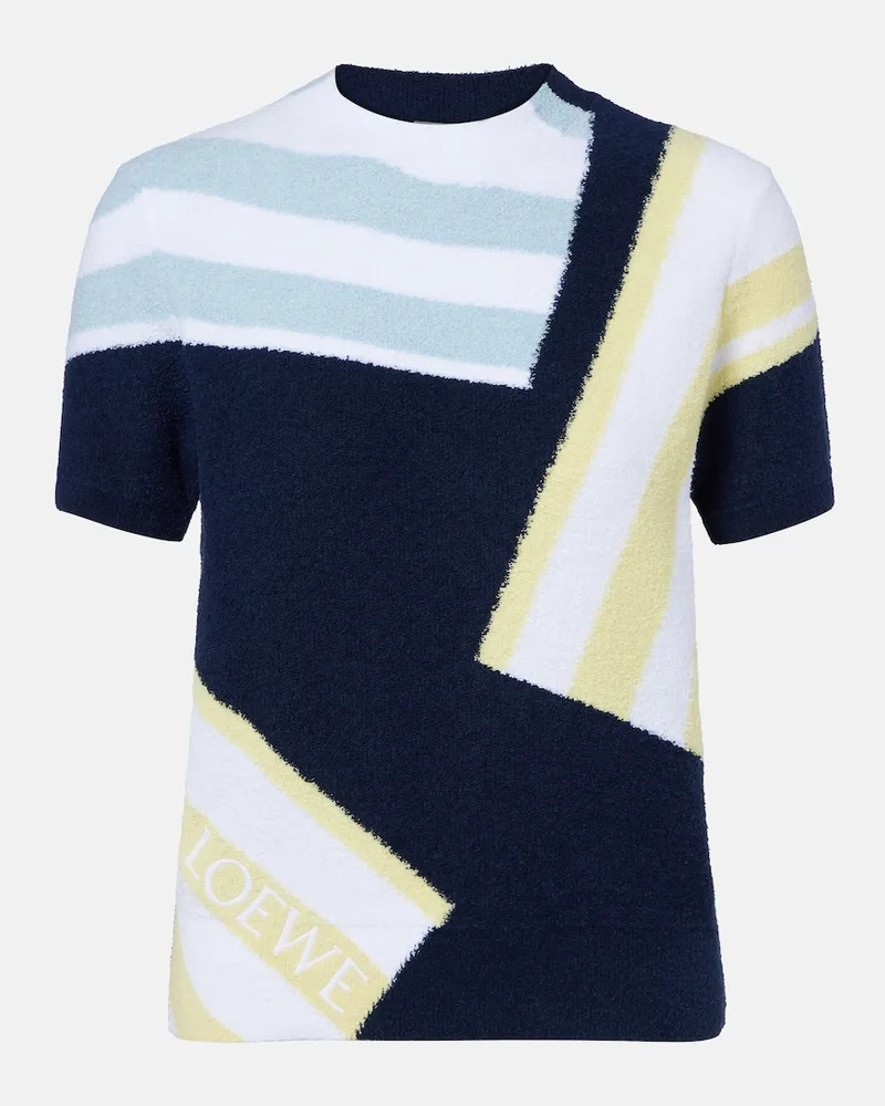 Loewe Pullover aus Bouclé Blau