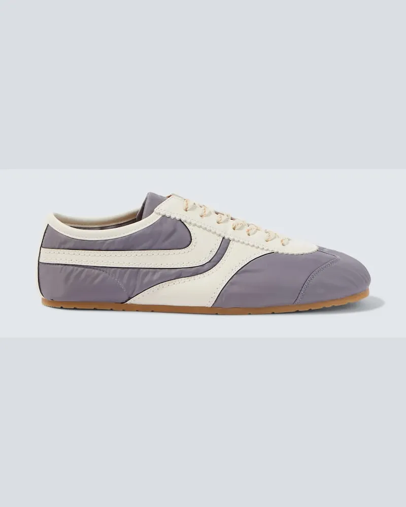 Dries van Noten Sneakers mit Leder Blau