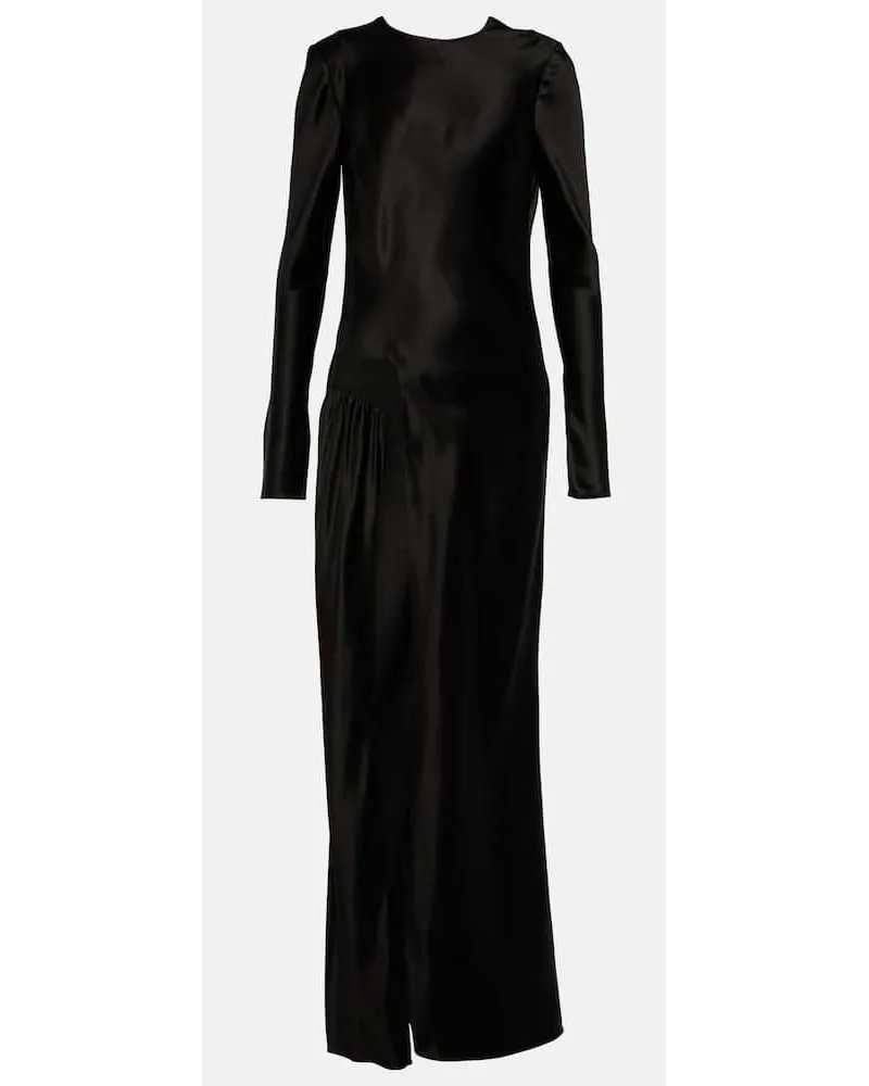 Christopher Esber Robe Palladium aus Satin Schwarz