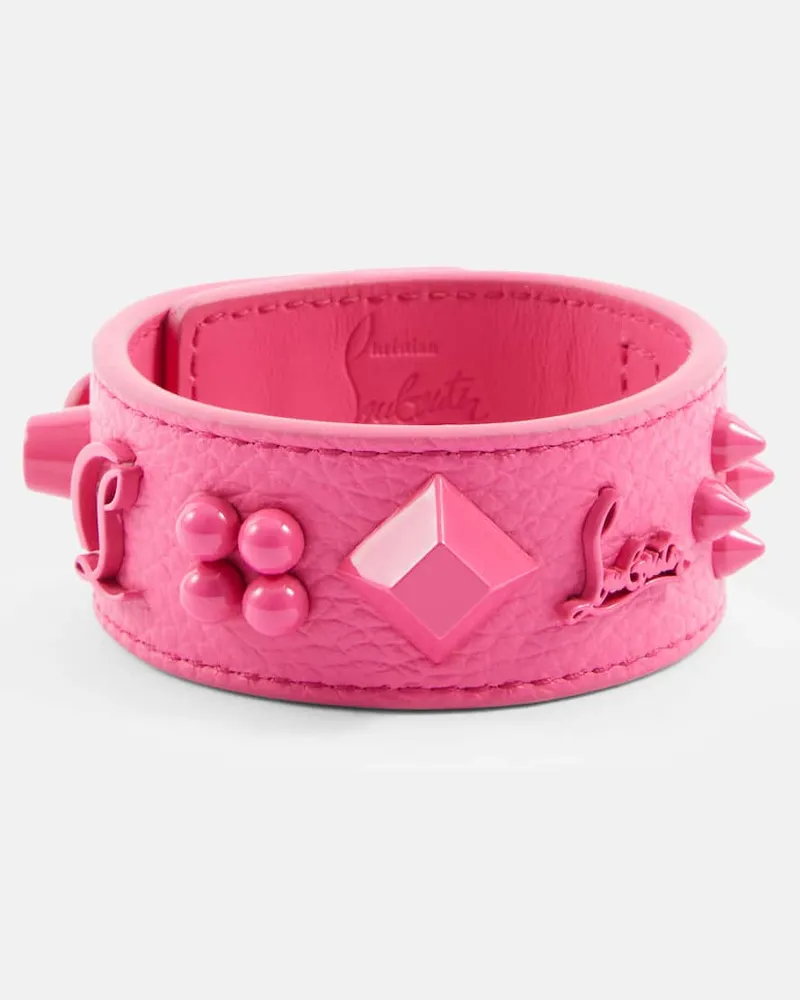 Christian Louboutin Armband Paloma aus Leder Rosa