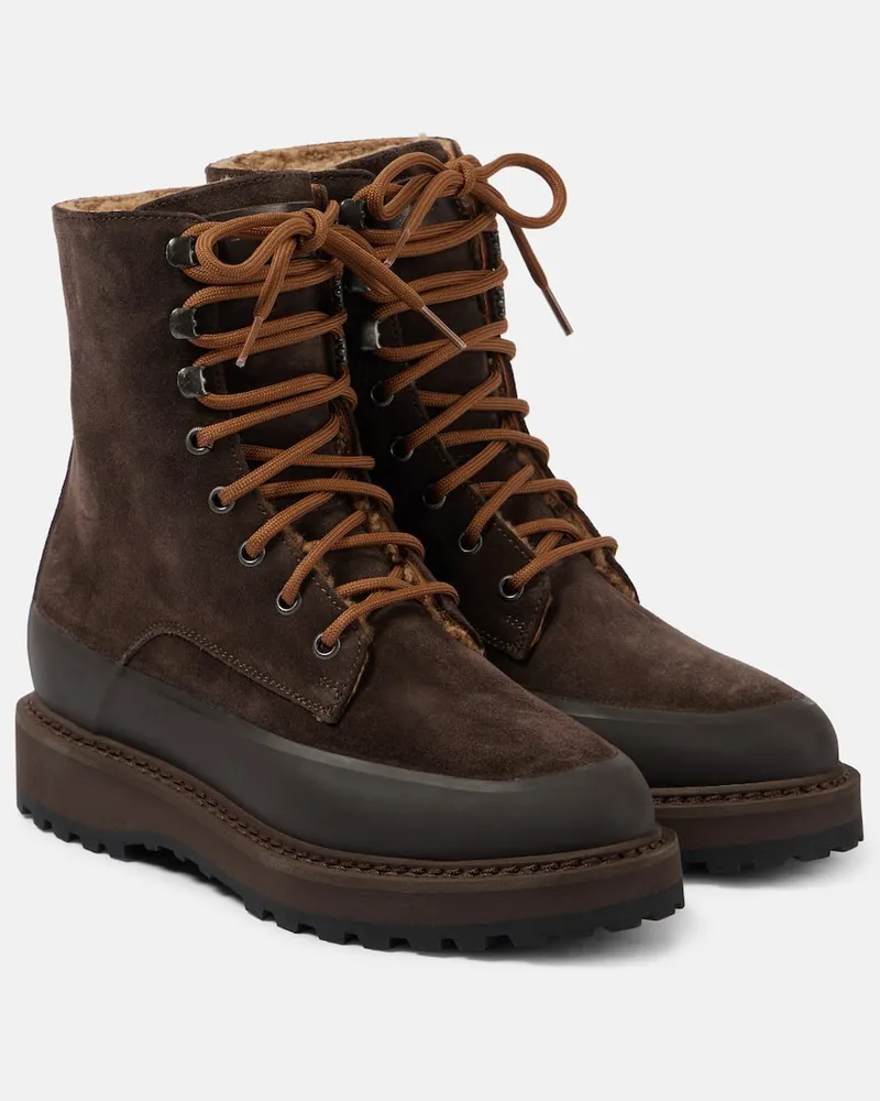 Le Monde Béryl Le Monde Béryl Schnürstiefel Dolomite aus Veloursleder Braun