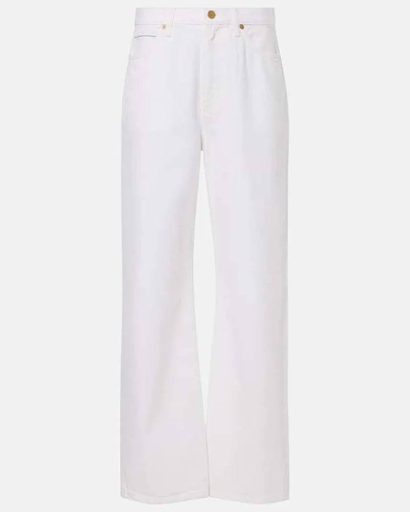 TOVE High-Rise Straight Jeans Sade Weiß