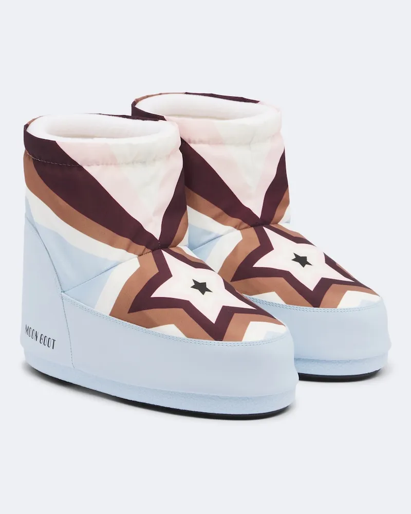 Moon Boot Bedruckte Schneestiefel Icon Low Comet Multicolor