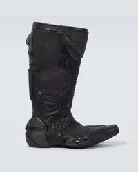 Balenciaga Stiefel Biker aus Leder Schwarz