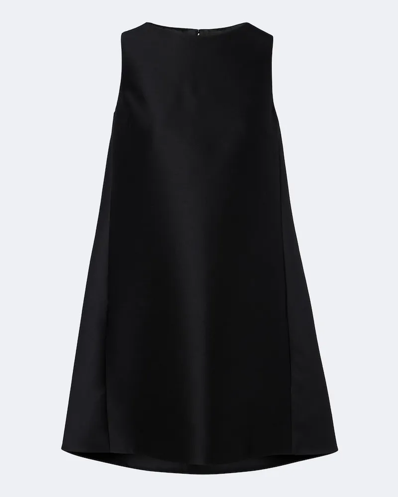 Balenciaga Minikleid BB aus Wolle und Seide Schwarz