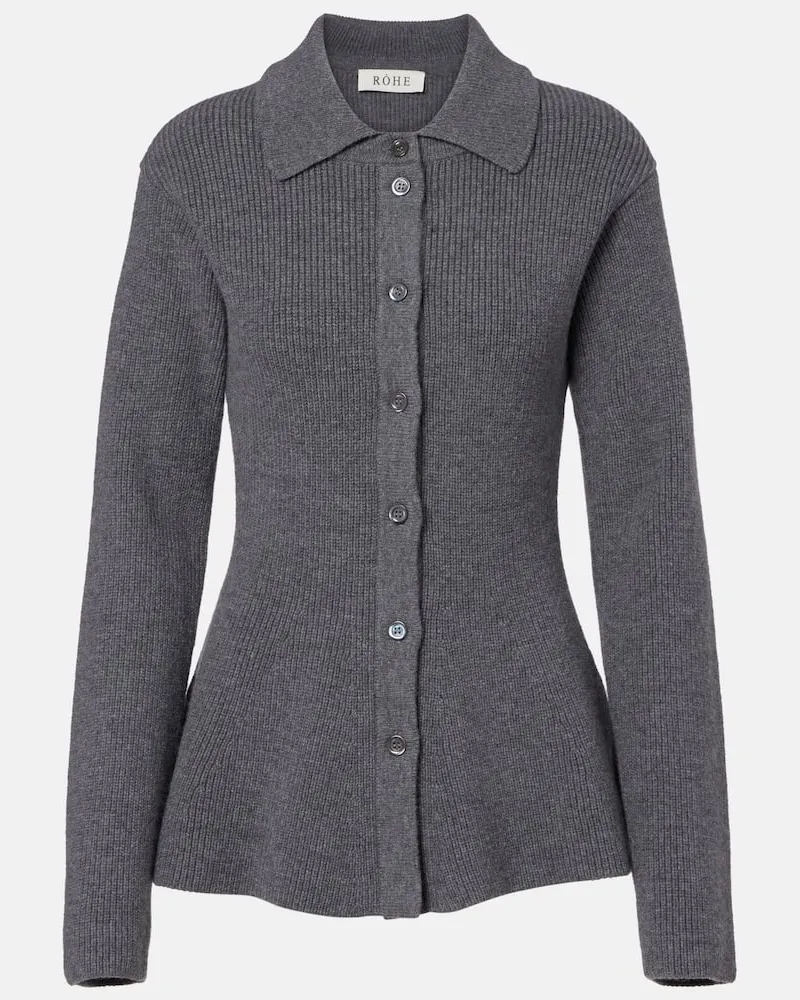 Róhe Róhe Cardigan aus Wolle und Kaschmir Grau