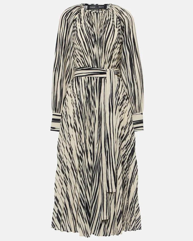 Proenza Schouler Midikleid Carol aus Chiffon Neutral