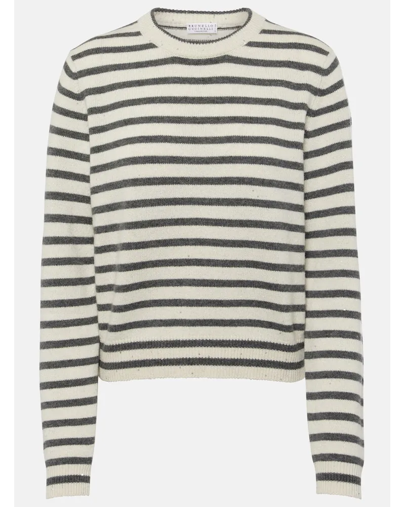 Brunello Cucinelli Pullover aus einem Kaschmirgemisch Braun