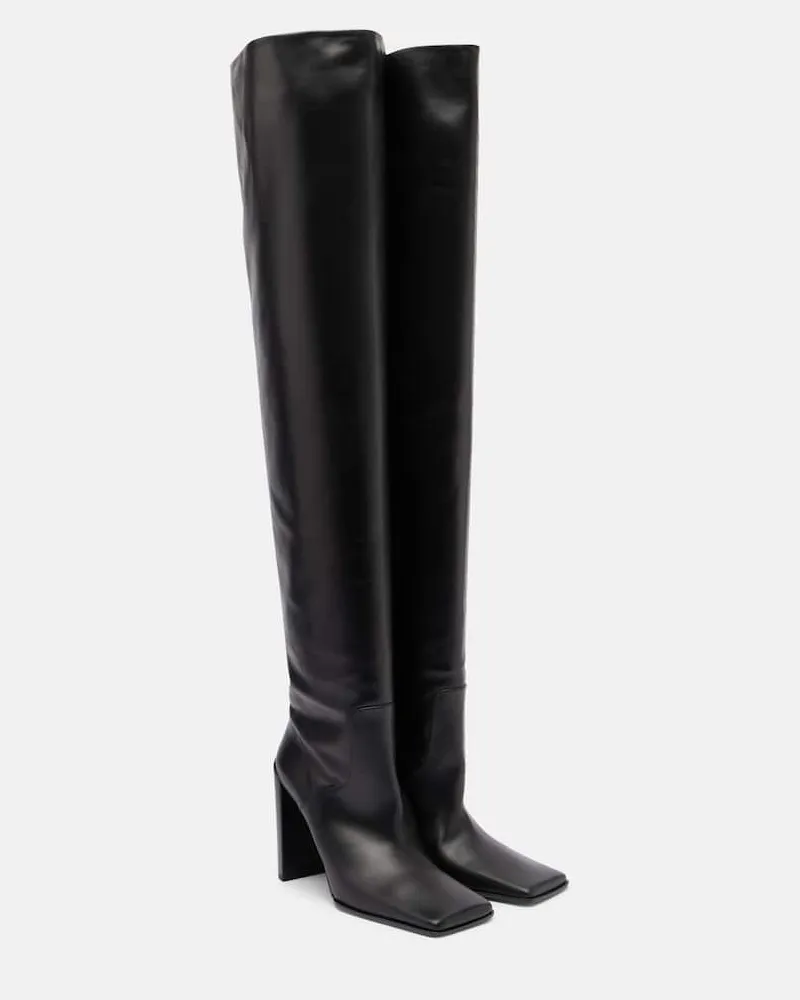 Alaïa Alaïa Overknee-Stiefel 90 aus Leder Schwarz