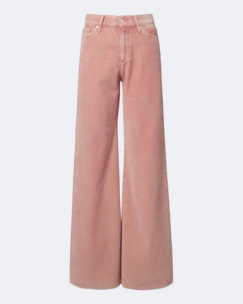 7 for all mankind Weite Hose Lotta aus Baumwollcord Rosa