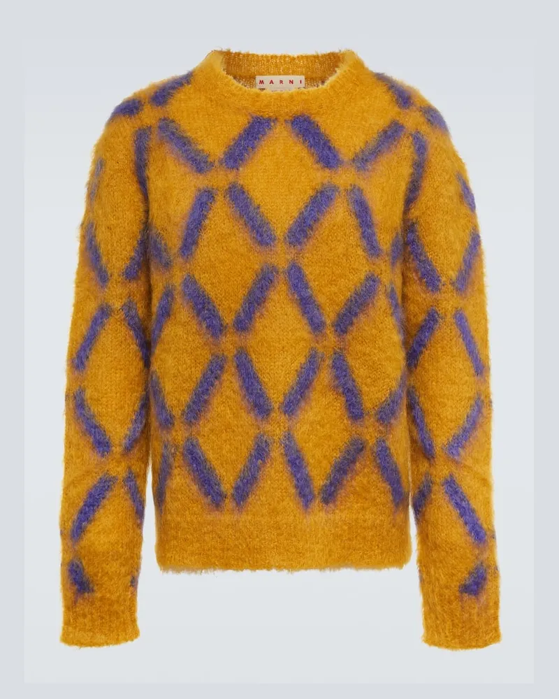 Marni Pullover aus einem Mohairgemisch Gelb