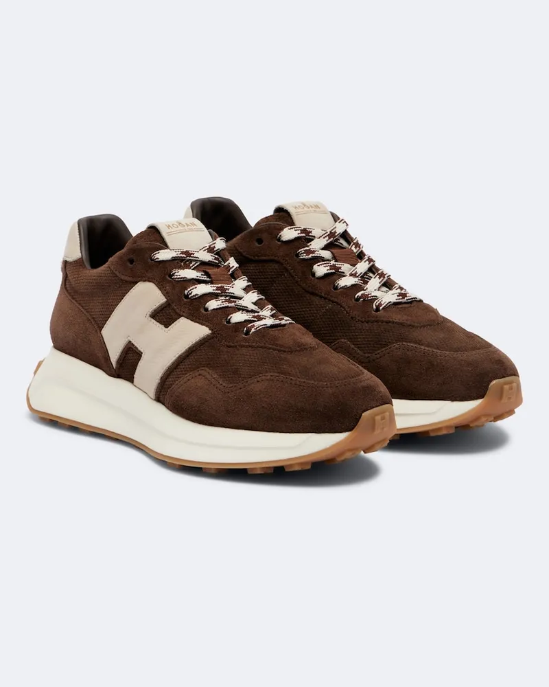 Hogan Sneakers H641 aus Veloursleder Braun