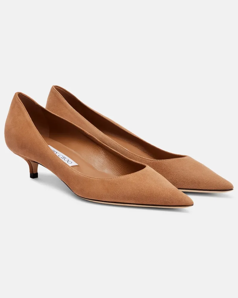 Jimmy Choo Pumps Amelia 35 aus Veloursleder Beige