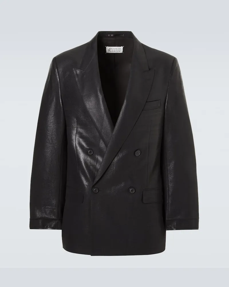 Maison Margiela Blazer aus Schurwolle Schwarz