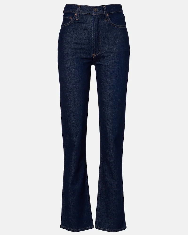 AGOLDE High-Rise Straight Jeans 90's Pinch Waist Blau
