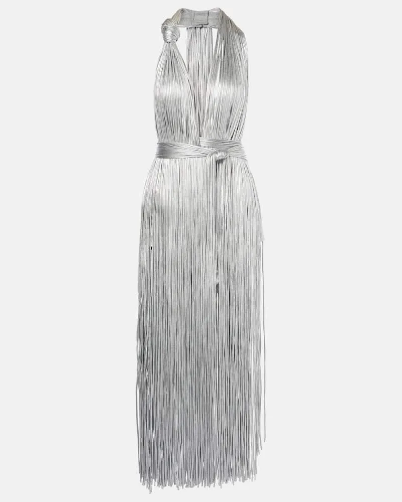 Area Robe aus Jersey Silber
