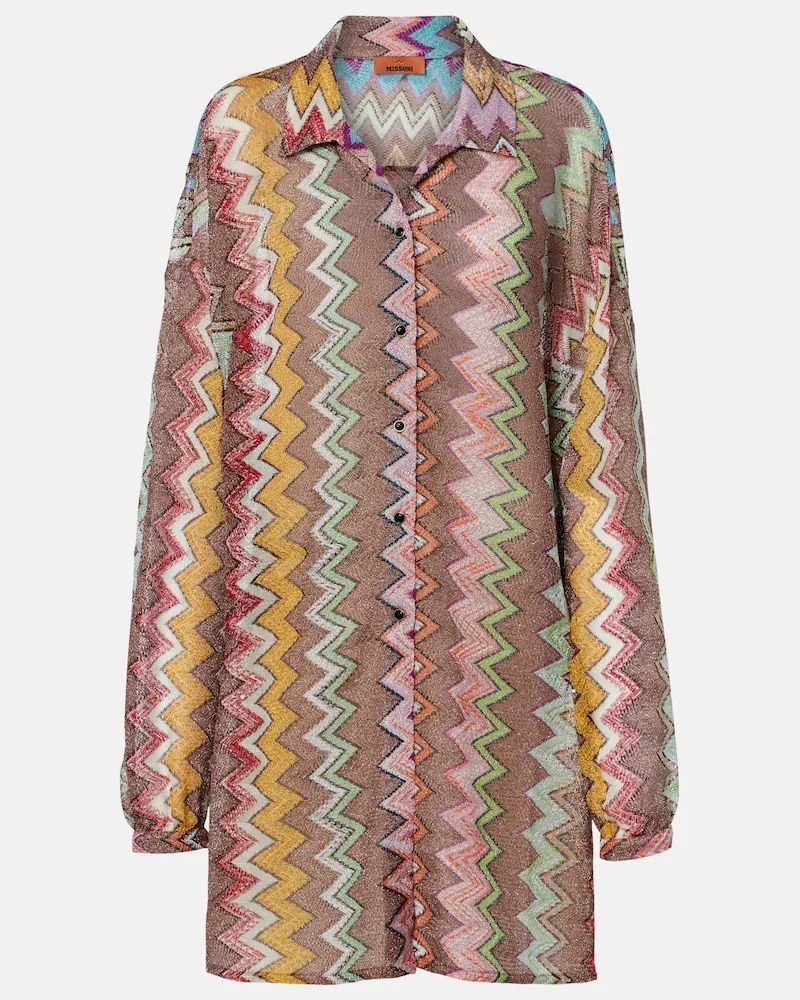 Missoni Hemd aus Häkelstrick Multicolor