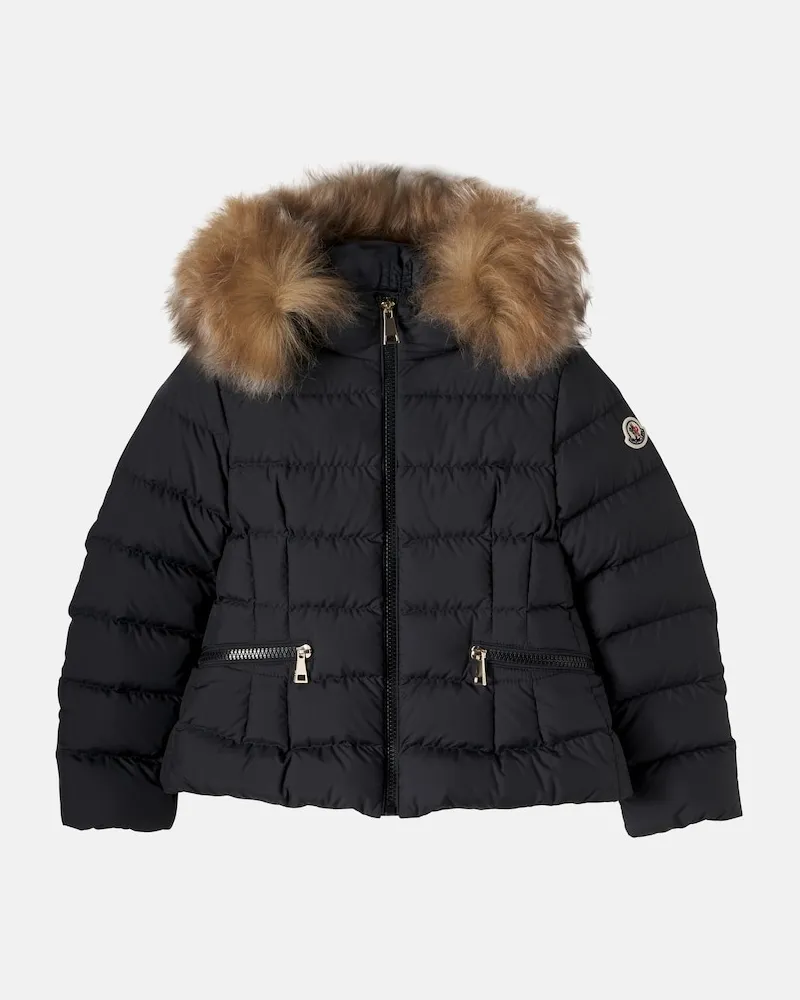 Moncler Daunenjacke Boedette mit Shearling Schwarz