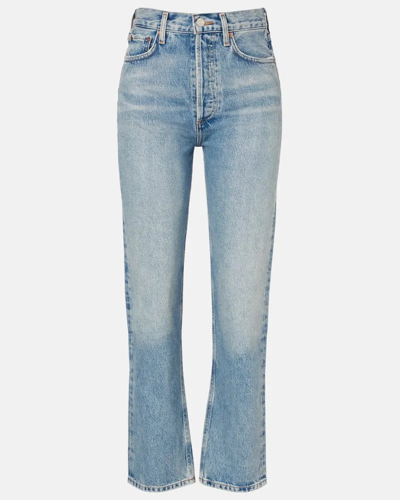 AGOLDE High-Rise Straight Jeans 90's Pinch Waist Blau