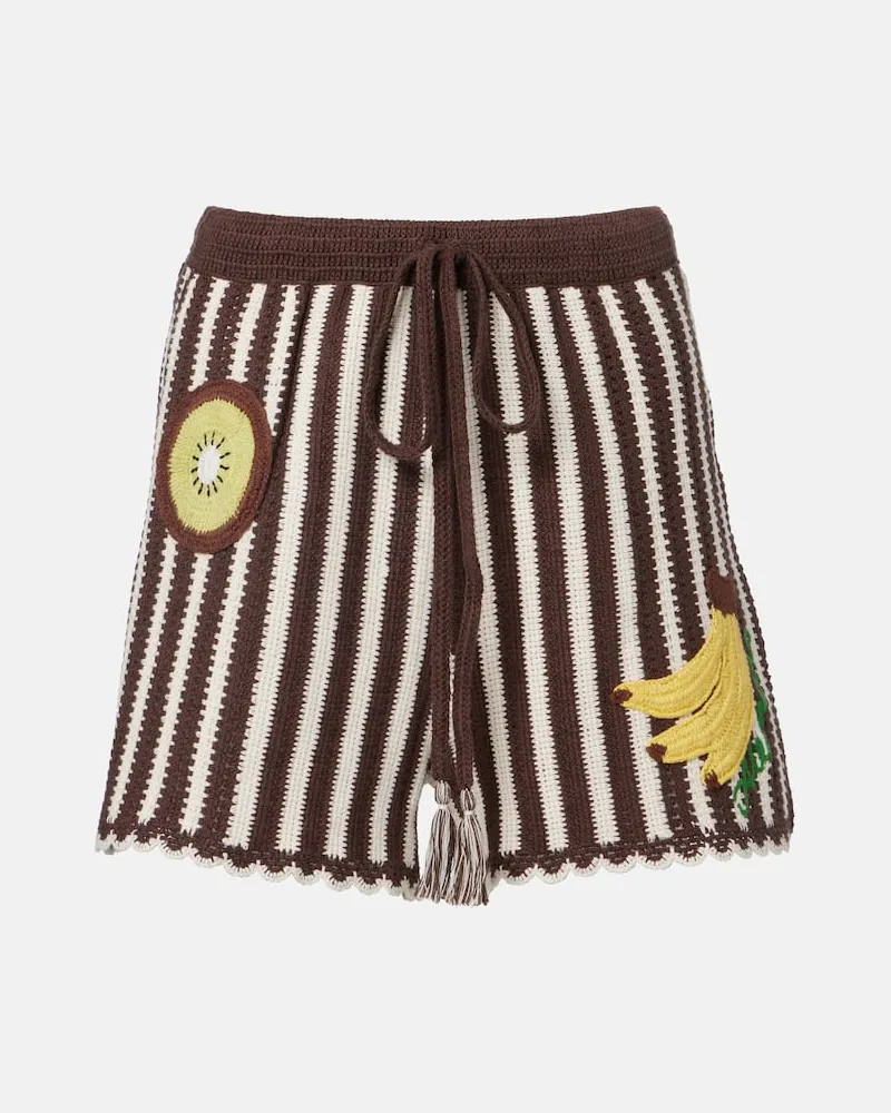 ALEMAIS Alémais Shorts Sundae aus Häkelstrick Braun