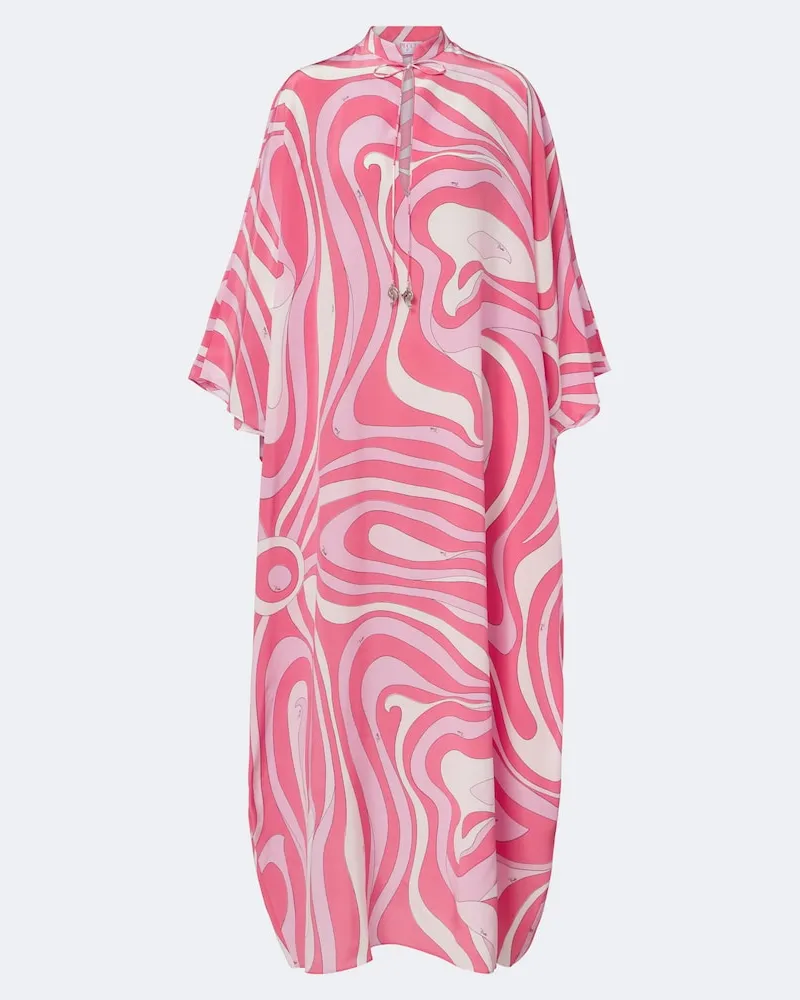 Emilio Pucci Kaftan Marmo aus Seiden-Twill Rosa