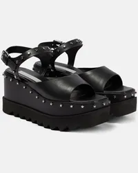 Stella McCartney Verzierte Plateausandalen Elyse Schwarz