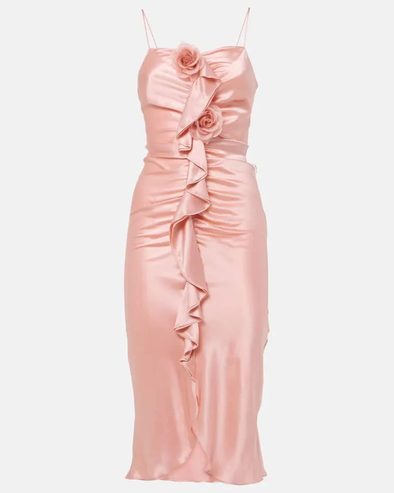 Rodarte Midikleid aus Crêpe Rosa