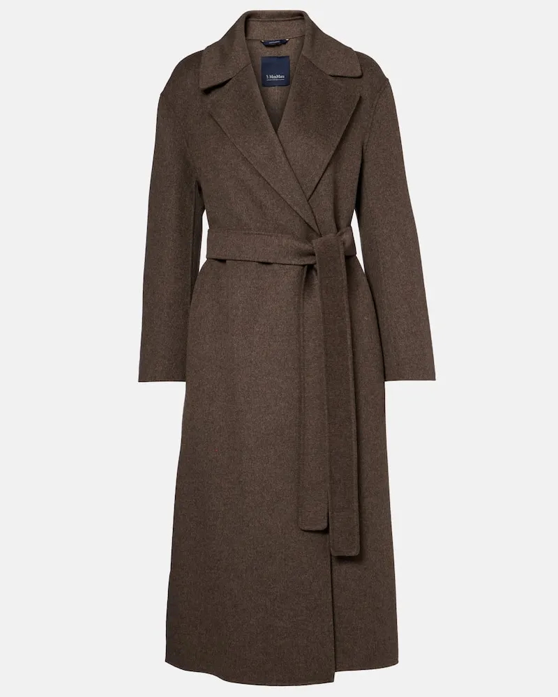 Max Mara Mantel Luna aus Schurwolle Braun