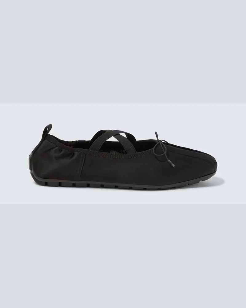 Simone Rocha Slip-Ons Grip aus Satin Schwarz
