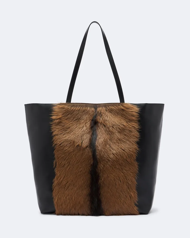 Totême Shopper Roam Large aus Leder Schwarz