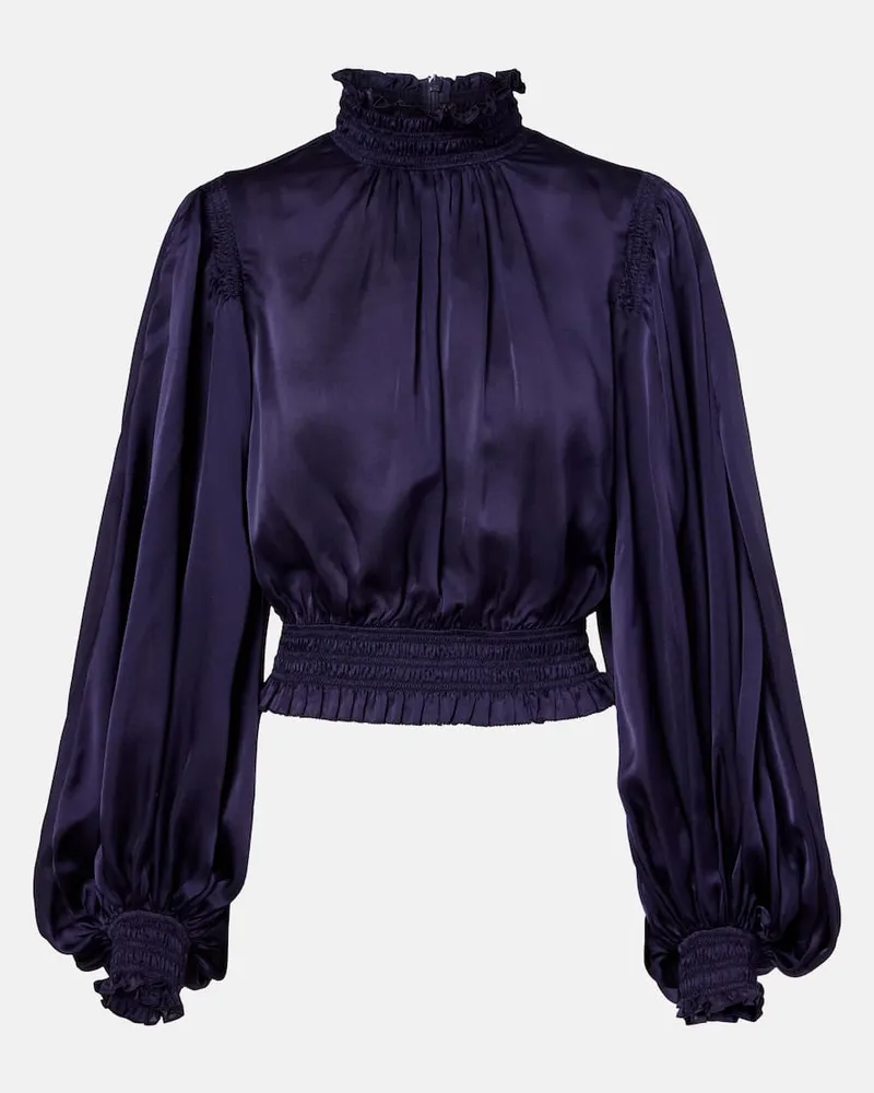 Zimmermann Bluse Dream aus Seide Blau