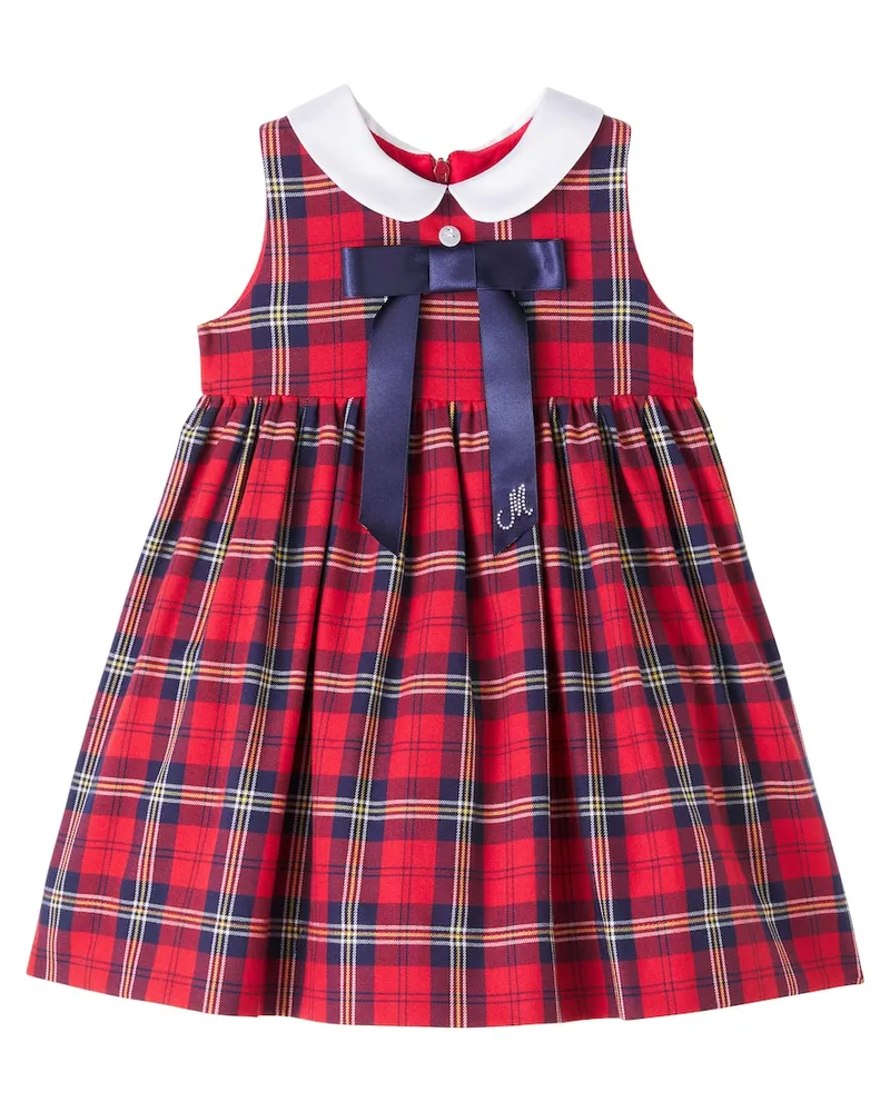 Monnalisa Baby Kleid aus einem Baumwollgemisch Rot