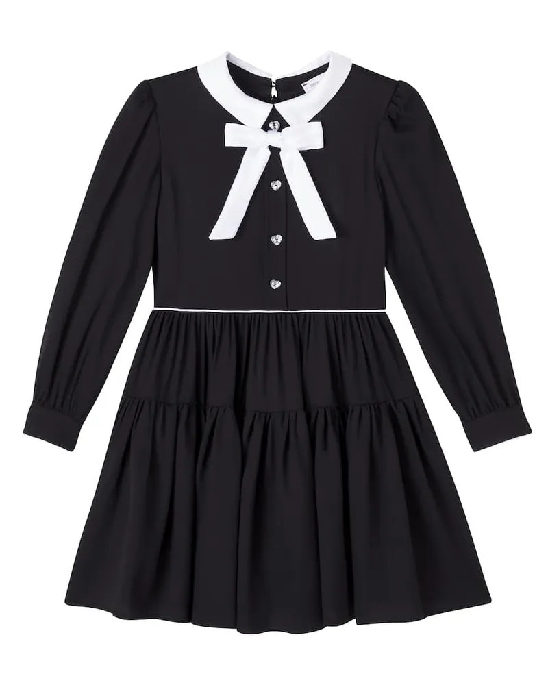 Monnalisa Kleid mit Kristallen Schwarz