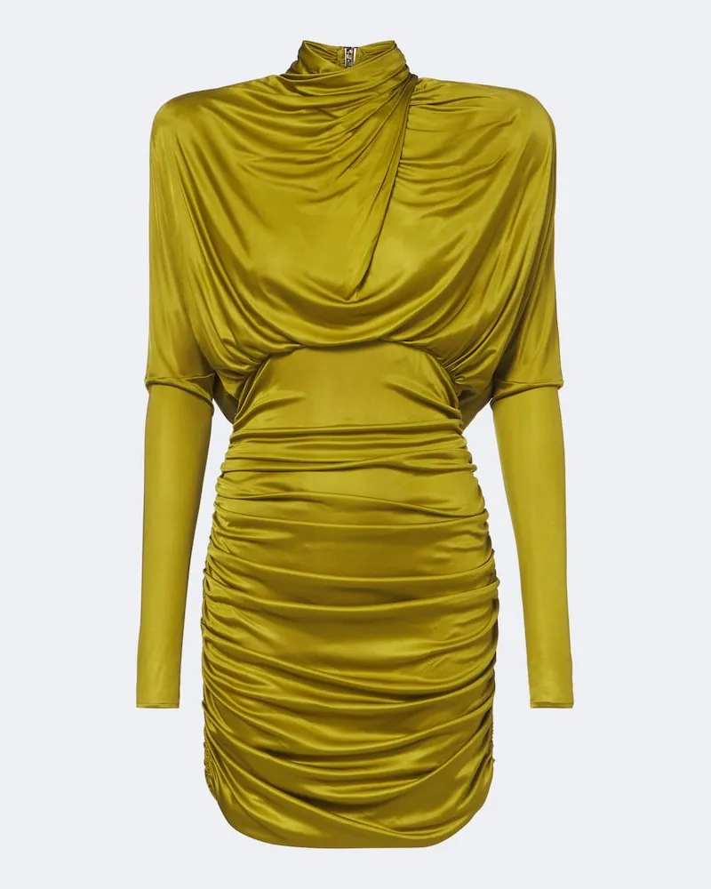 Balmain Minikleid aus Jersey Grün