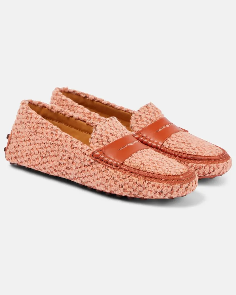 TOD'S Mokassins Gommino aus Bouclé Orange