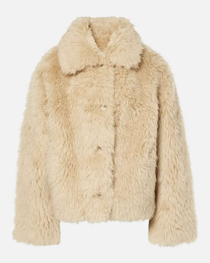 Yves Salomon Jacke aus Wolle Beige