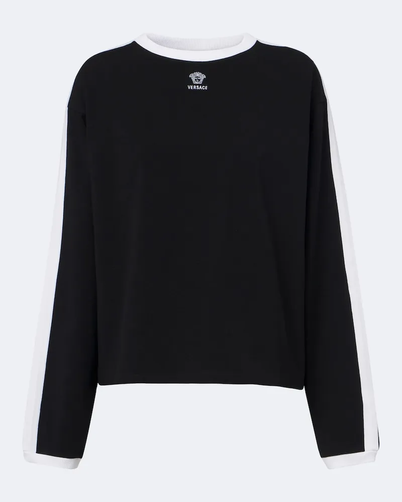 Versace Sweatshirt La Medusa aus einem Baumwollgemisch Schwarz