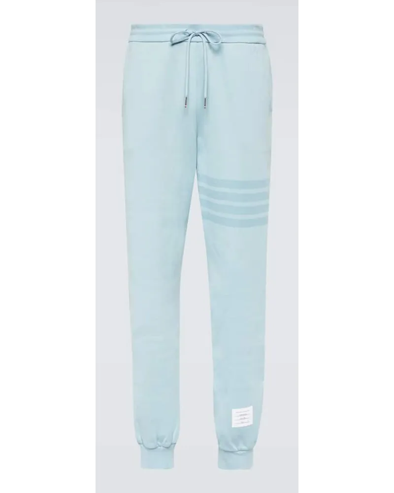 Thom Browne Jogginghose 4 Bar Aus Baumwoll Jersey Blau