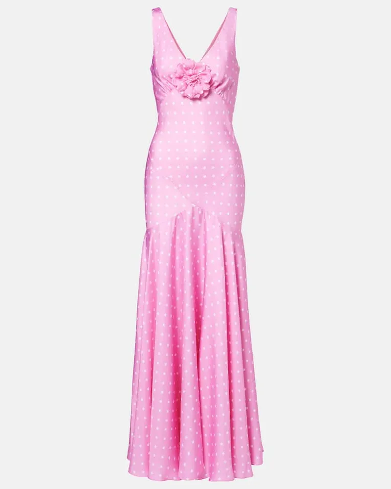 Rodarte Robe aus Seiden-Twill Rosa